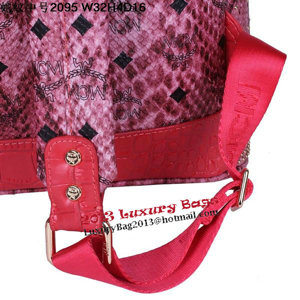 MCM Armour Medium Backpack Snake Leather MC2095 Rose MCM Armour Medium Backpack Snake Leather MC2095 Rose