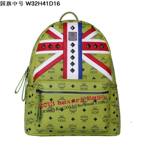 MCM Medium Flag of UK Backpack MC5173 Green MCM Medium Flag of UK Backpack MC5173 Green