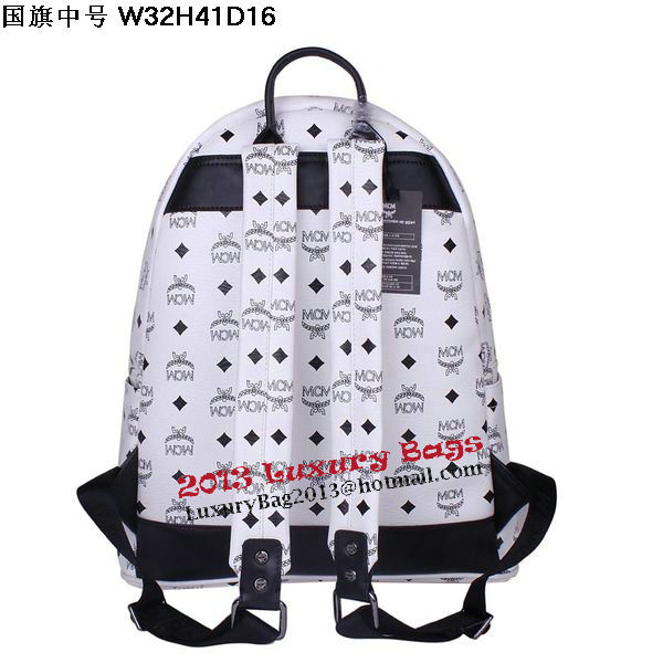 MCM Medium Flag of UK Backpack MC5173 White MCM Medium Flag of UK Backpack MC5173 White