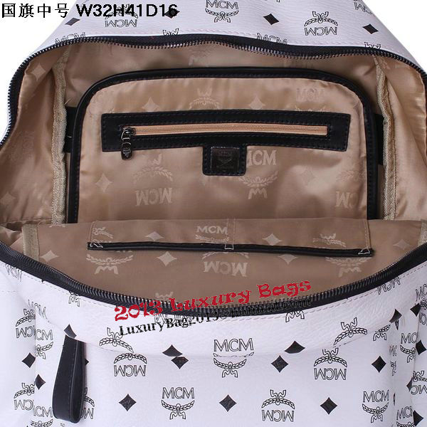 MCM Medium Flag of UK Backpack MC5173 White MCM Medium Flag of UK Backpack MC5173 White