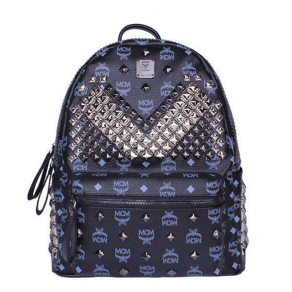 MCM Medium Stark Front Studs Backpack MC4237 Dark Blue MCM Medium Stark Front Studs Backpack MC4237 Dark Blue