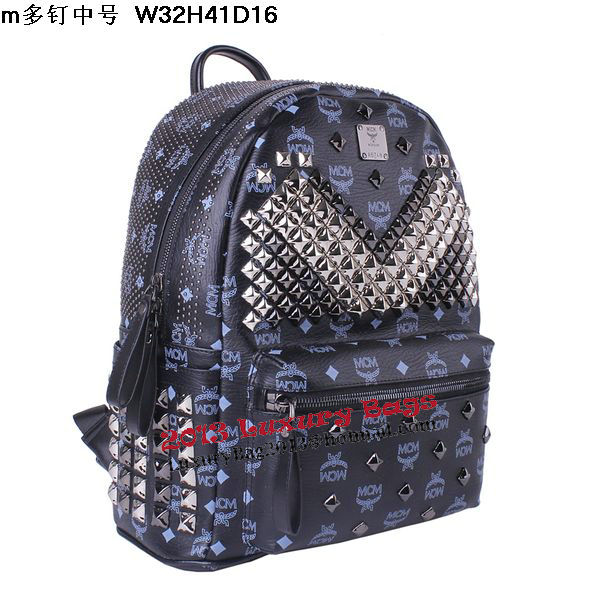 MCM Medium Stark Front Studs Backpack MC4237 Dark Blue MCM Medium Stark Front Studs Backpack MC4237 Dark Blue