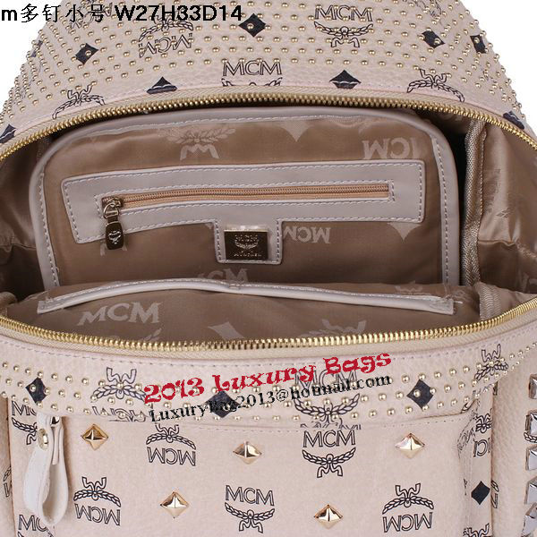 MCM Small Stark Front Studs Backpack MC4237S Beige MCM Small Stark Front Studs Backpack MC4237S Beige