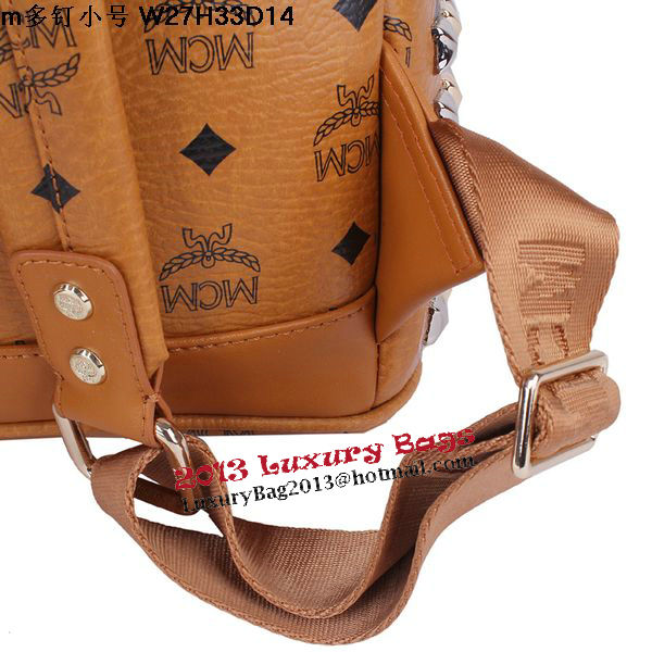 MCM Small Stark Front Studs Backpack MC4237S Wheat MCM Small Stark Front Studs Backpack MC4237S Wheat