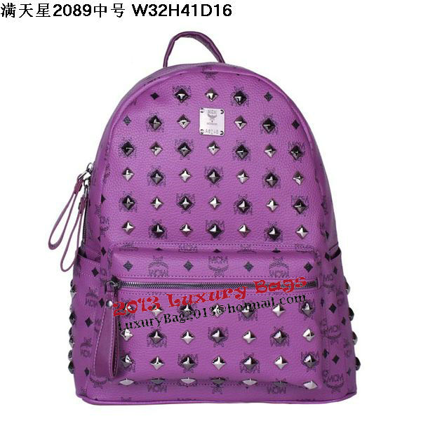 MCM Stark Studded Medium Backpack MC2089 Purple MCM Stark Studded Medium Backpack MC2089 Purple