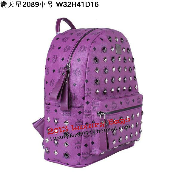 MCM Stark Studded Medium Backpack MC2089 Purple MCM Stark Studded Medium Backpack MC2089 Purple