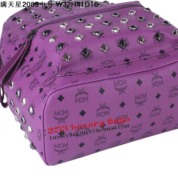 MCM Stark Studded Medium Backpack MC2089 Purple MCM Stark Studded Medium Backpack MC2089 Purple