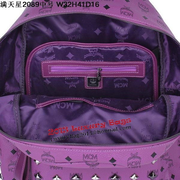MCM Stark Studded Medium Backpack MC2089 Purple MCM Stark Studded Medium Backpack MC2089 Purple