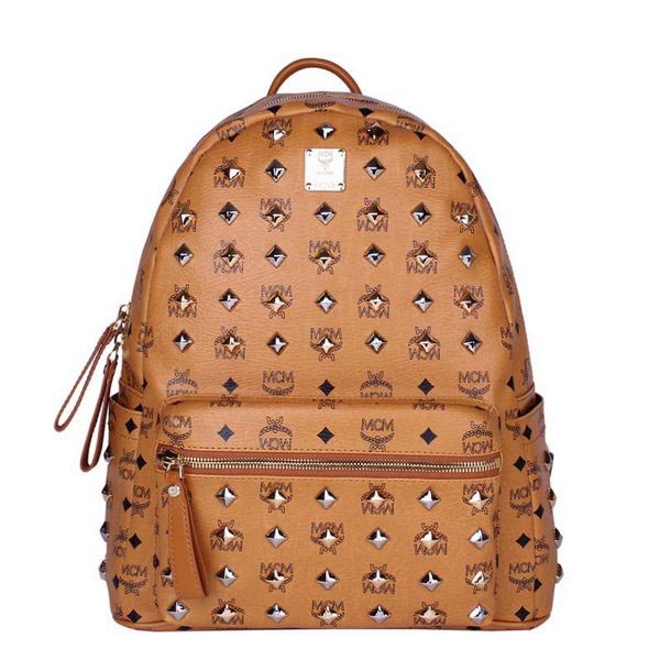 MCM Stark Studded Medium Backpack MC2089 Wheat MCM Stark Studded Medium Backpack MC2089 Wheat