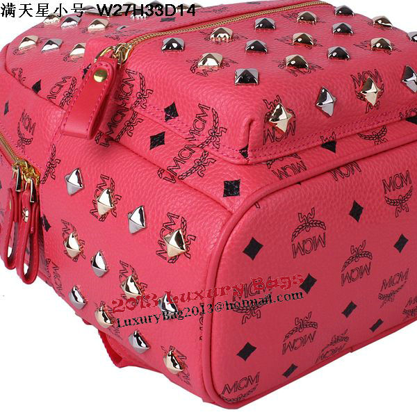 MCM Stark Studded Small Backpack MC2089S Light Red MCM Stark Studded Small Backpack MC2089S Light Red