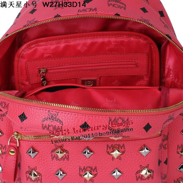 MCM Stark Studded Small Backpack MC2089S Light Red MCM Stark Studded Small Backpack MC2089S Light Red