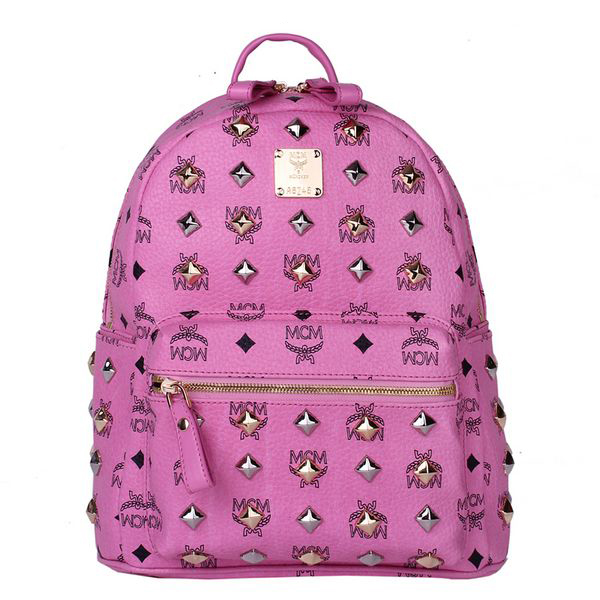 MCM Stark Studded Small Backpack MC2089S Rosy MCM Stark Studded Small Backpack MC2089S Rosy