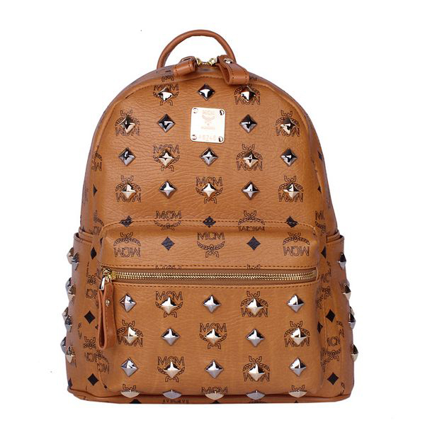 MCM Stark Studded Small Backpack MC2089S Wheat MCM Stark Studded Small Backpack MC2089S Wheat