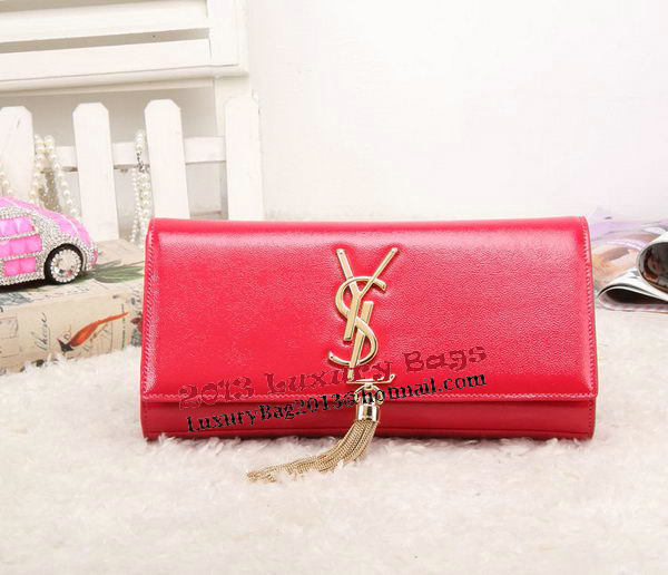 YSL Classic Monogramme Tassel Patent Leather Clutch Bag Y8908 Red YSL Classic Monogramme Tassel Patent Leather Clutch Bag Y8908 Red