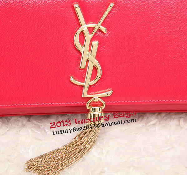 YSL Classic Monogramme Tassel Patent Leather Clutch Bag Y8908 Red YSL Classic Monogramme Tassel Patent Leather Clutch Bag Y8908 Red