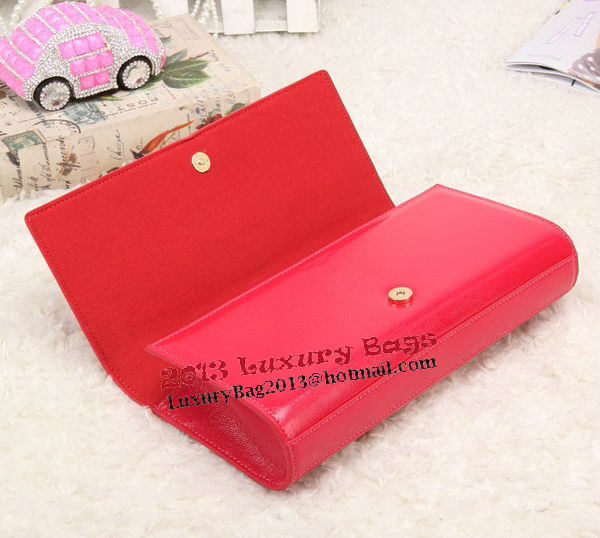 YSL Classic Monogramme Tassel Patent Leather Clutch Bag Y8908 Red YSL Classic Monogramme Tassel Patent Leather Clutch Bag Y8908 Red