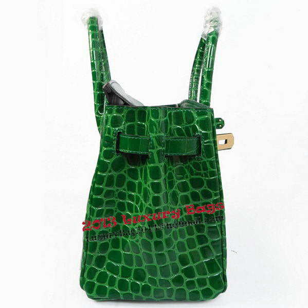 Hermes Birkin 30CM Tote Bags Green Iridescent Croco Leather Gold Hermes Birkin 30CM Tote Bags Green Iridescent Croco Leather Gold