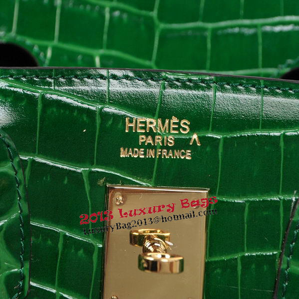 Hermes Birkin 30CM Tote Bags Green Iridescent Croco Leather Gold Hermes Birkin 30CM Tote Bags Green Iridescent Croco Leather Gold