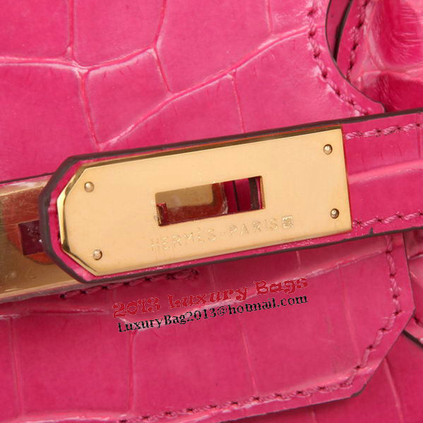 Hermes Birkin 30CM Tote Bags Peach Croco Leather Gold Hermes Birkin 30CM Tote Bags Peach Croco Leather Gold