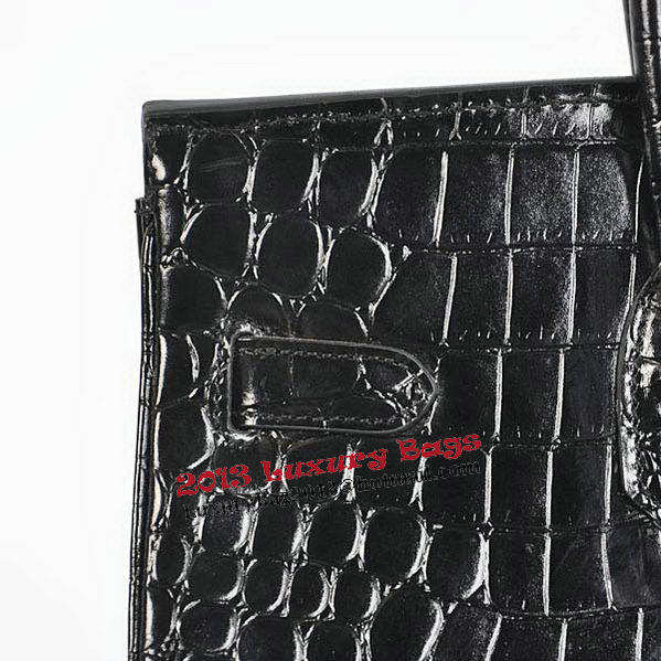 Hermes Birkin 35CM Tote Bag Black Iridescent Croco Leather Gold Hermes Birkin 35CM Tote Bag Black Iridescent Croco Leather Gold