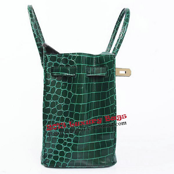 Hermes Birkin 35CM Tote Bag Green Iridescent Croco Leather Gold Hermes Birkin 35CM Tote Bag Green Iridescent Croco Leather Gold