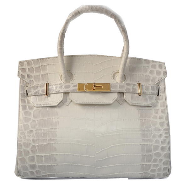 Hermes Birkin 35CM Tote Bag OffWhite Croco Leather Gold Hermes Birkin 35CM Tote Bag OffWhite Croco Leather Gold