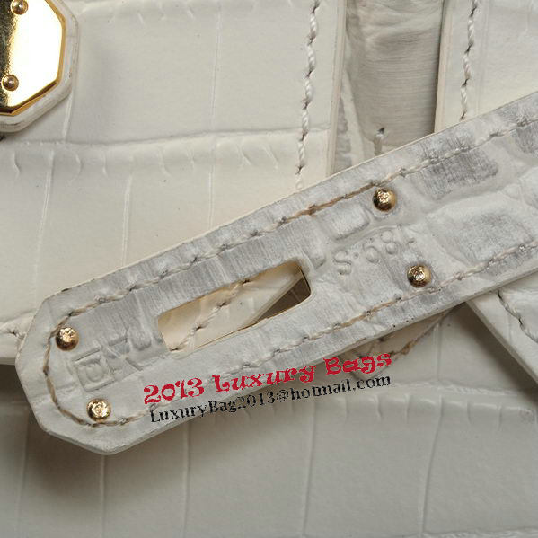 Hermes Birkin 35CM Tote Bag OffWhite Croco Leather Gold Hermes Birkin 35CM Tote Bag OffWhite Croco Leather Gold