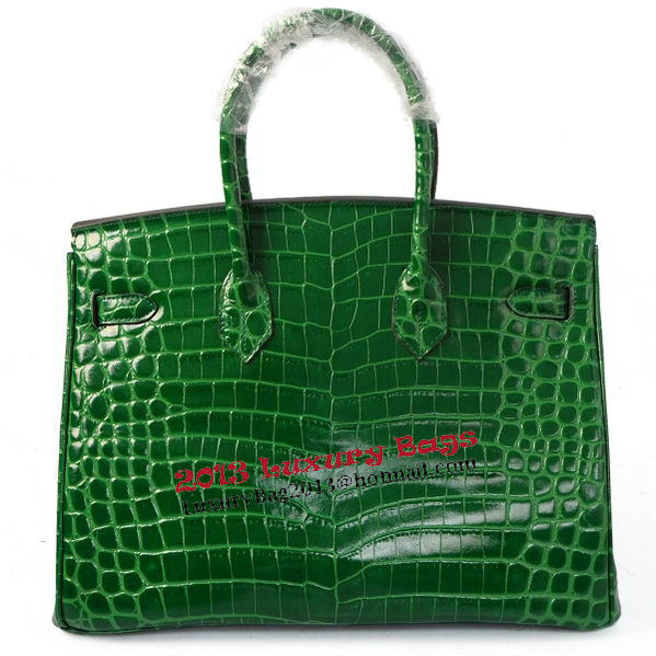 Hermes Birkin 35CM Tote Bags Green Iridescent Croco Leather Gold Hermes Birkin 35CM Tote Bags Green Iridescent Croco Leather Gold