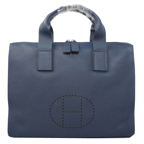 Hermes Briefcase Original Grainy Leather H8813 Royal Hermes Briefcase Original Grainy Leather H8813 Royal