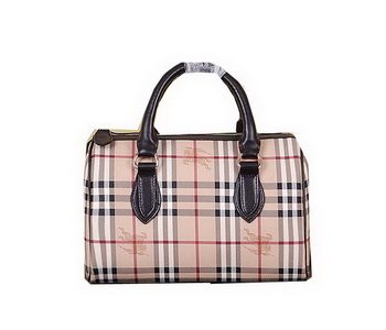 Burberry Medium Haymarket Check Bowling Bag 7903 Brown Burberry Medium Haymarket Check Bowling Bag 7903 Brown