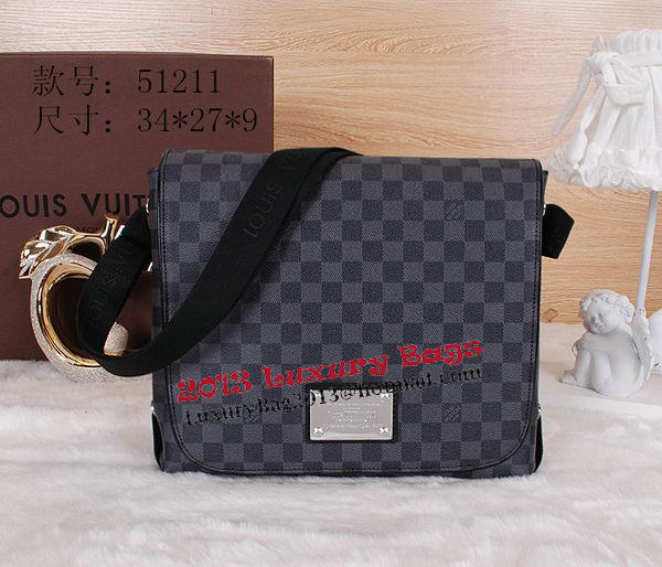 Louis Vuitton Damier Graphite Canvas Brooklyn MM N51211 Louis Vuitton Damier Graphite Canvas Brooklyn MM N51211