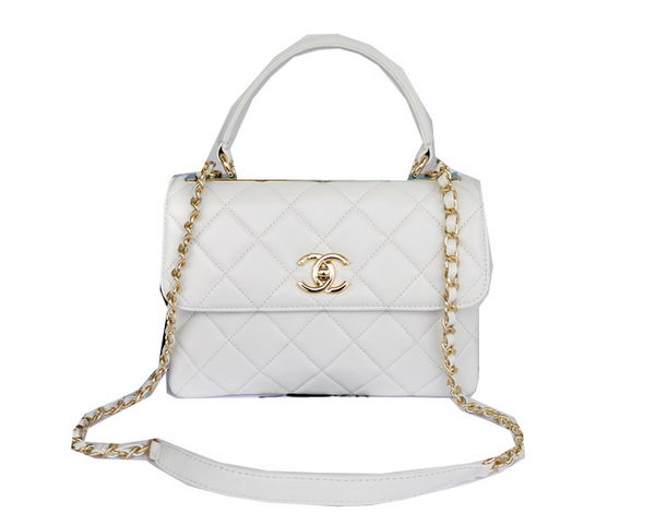 Chanel Classic Top Handle Bag Original Sheepskin Leather CHA92236 White Chanel Classic Top Handle Bag Original Sheepskin Leather CHA92236 White