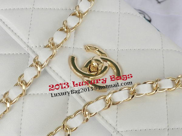 Chanel Classic Top Handle Bag Original Sheepskin Leather CHA92236 White Chanel Classic Top Handle Bag Original Sheepskin Leather CHA92236 White