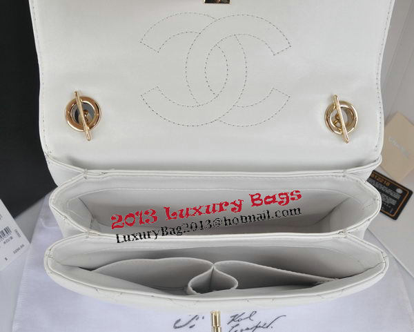 Chanel Classic Top Handle Bag Original Sheepskin Leather CHA92236 White Chanel Classic Top Handle Bag Original Sheepskin Leather CHA92236 White