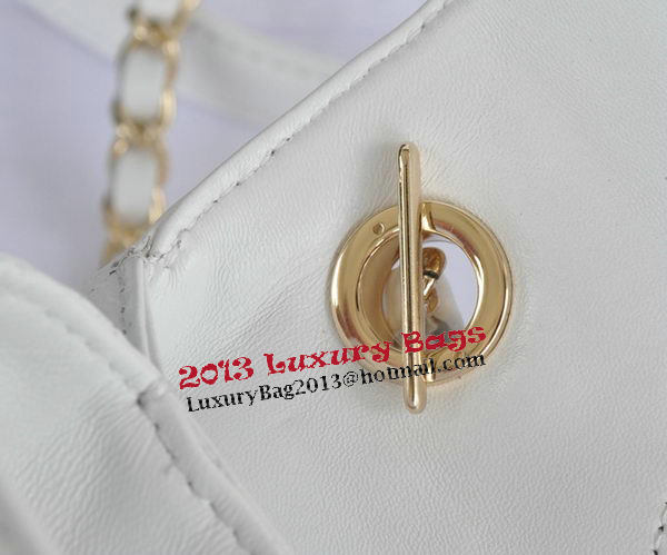 Chanel Classic Top Handle Bag Original Sheepskin Leather CHA92236 White Chanel Classic Top Handle Bag Original Sheepskin Leather CHA92236 White