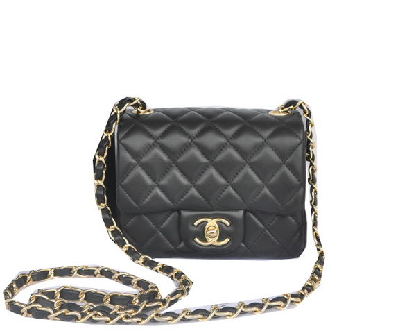 Chanel mini Classic Flap Bag Black Original Sheekskin CHA1115 Gold Chanel mini Classic Flap Bag Black Original Sheekskin CHA1115 Gold