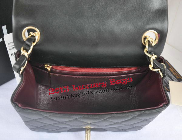 Chanel mini Classic Flap Bag Black Original Sheekskin CHA1115 Gold Chanel mini Classic Flap Bag Black Original Sheekskin CHA1115 Gold