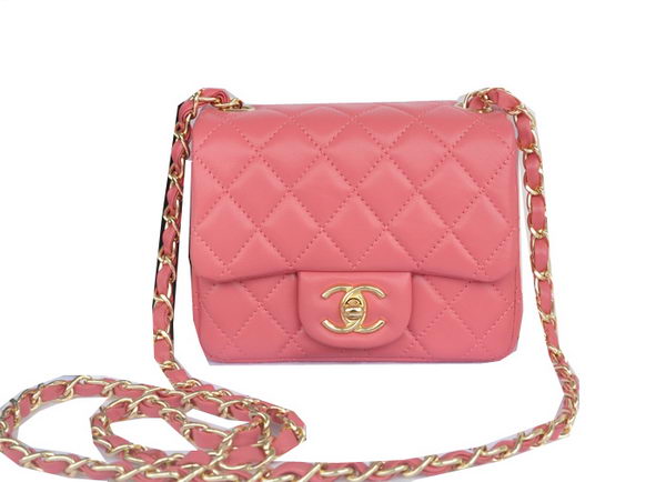 Chanel mini Classic Flap Bag Pink Original Sheekskin CHA1115 Gold Chanel mini Classic Flap Bag Pink Original Sheekskin CHA1115 Gold