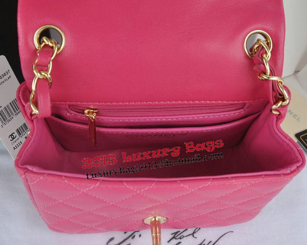 Chanel mini Classic Flap Bag Rose Original Sheekskin CHA1115 Gold Chanel mini Classic Flap Bag Rose Original Sheekskin CHA1115 Gold