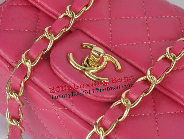 Chanel mini Classic Flap Bag Rose Original Sheekskin CHA1115 Gold Chanel mini Classic Flap Bag Rose Original Sheekskin CHA1115 Gold