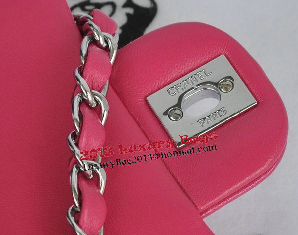 Chanel mini Classic Flap Bag Rose Original Sheekskin CHA1115 Silver Chanel mini Classic Flap Bag Rose Original Sheekskin CHA1115 Silver