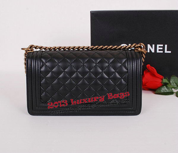 Le Boy Chanel Flap Shoulder Bag Black Sheepskin Leather CHA67086 Gold Le Boy Chanel Flap Shoulder Bag Black Sheepskin Leather CHA67086 Gold