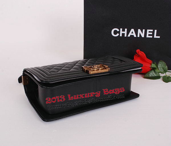 Le Boy Chanel Flap Shoulder Bag Black Sheepskin Leather CHA67086 Gold Le Boy Chanel Flap Shoulder Bag Black Sheepskin Leather CHA67086 Gold