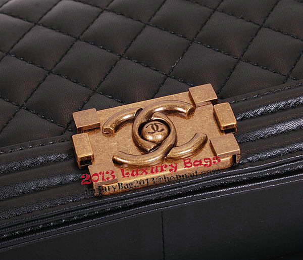 Le Boy Chanel Flap Shoulder Bag Black Sheepskin Leather CHA67086 Gold Le Boy Chanel Flap Shoulder Bag Black Sheepskin Leather CHA67086 Gold