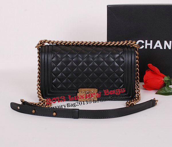 Le Boy Chanel Flap Shoulder Bag Black Sheepskin Leather CHA67086 Gold Le Boy Chanel Flap Shoulder Bag Black Sheepskin Leather CHA67086 Gold