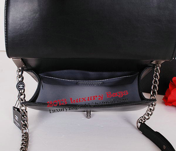 Le Boy Chanel Flap Shoulder Bag Black Sheepskin Leather CHA67086 Silver Le Boy Chanel Flap Shoulder Bag Black Sheepskin Leather CHA67086 Silver