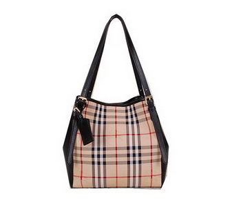 BurBerry Small Haymarket Check Tote Bag B3711 Black BurBerry Small Haymarket Check Tote Bag B3711 Black