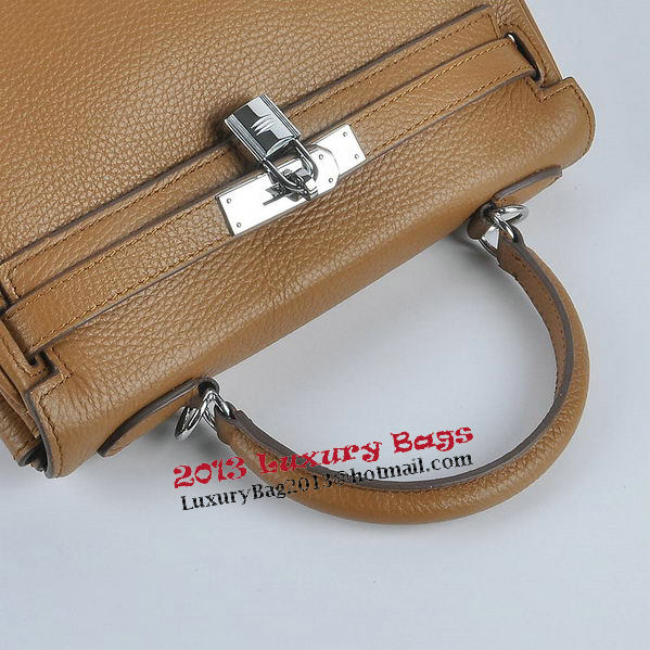 Hermes Kelly 28cm Shoulder Bags Wheat Grainy Leather Silver Hermes Kelly 28cm Shoulder Bags Wheat Grainy Leather Silver