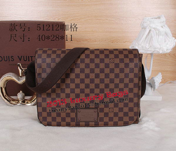 Louis Vuitton N51212 Damier Ebene Canvas Brooklyn GM Bag Louis Vuitton N51212 Damier Ebene Canvas Brooklyn GM Bag