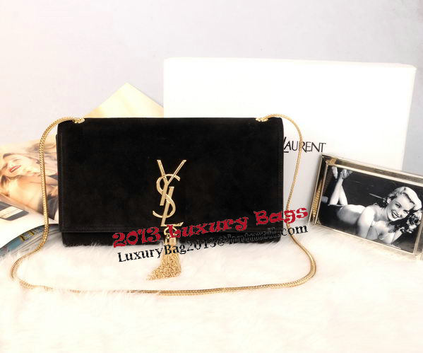 YSL Monogramme Cross-body Shoulder Bag Suede Leather Y311214 Black YSL Monogramme Cross-body Shoulder Bag Suede Leather Y311214 Black